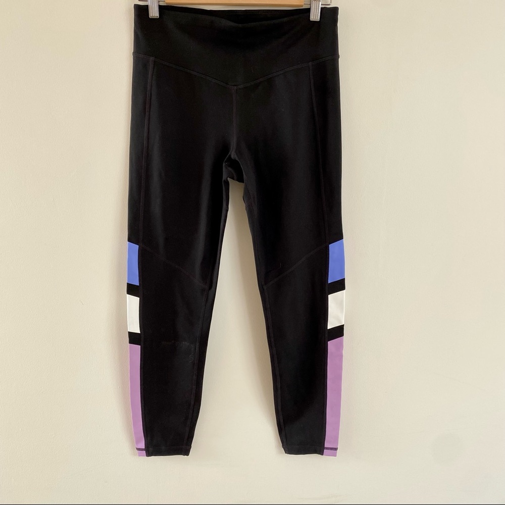 Black Colorblock GapFit Leggings - Size Medium - 7/8 Length - NWOT